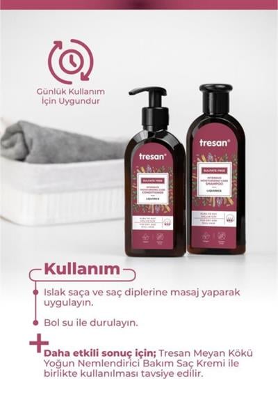 Tresan Meyan Kökü Yoğun Nemlendirici Sülfatsız Şampuanı 300 ml