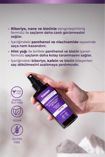 Tresan Organik Biberiye & Nane Dökülme ve Yıpranma Karşıtı Saç Toniği 125 ml