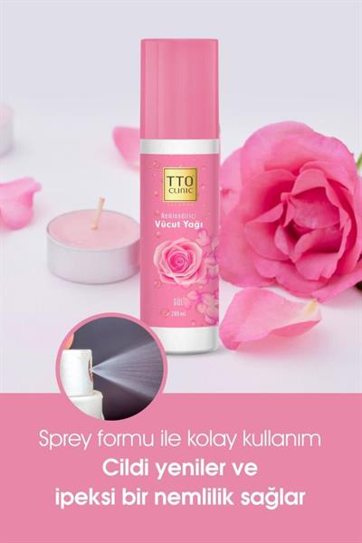 Tto Clınıc Nemlendirici Gül Kokulu Vücut Yağı 200ml