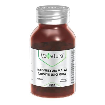 Venatura Magnezyum Malat Takviye Edici Gida 200 mg 60 Tablet