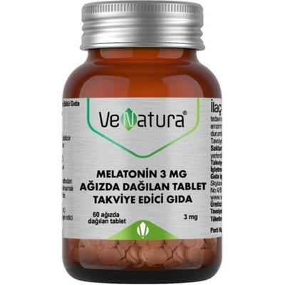 Venatura Melatonin 3 Mg Agizda Dagilan Tablet Takviye Edici Gida 3 Mg 60 Tablet