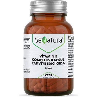 Venatura Vitamin B Kompleks Kapsül Takviye Edici Gida 30 Kapsül