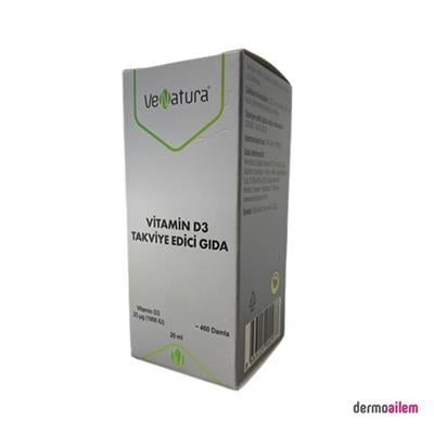 Venatura Vitamin D3 Takviye Edici Gida 20 Ml 460 Damla
