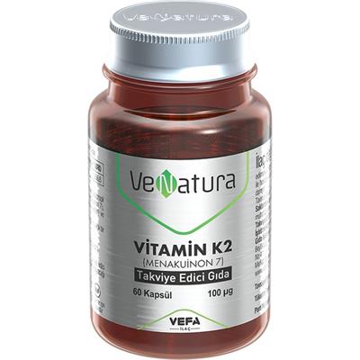 Venatura Vitamin K2 (Menakuinon 7) Takviye Edici Gida 60 Kapsül