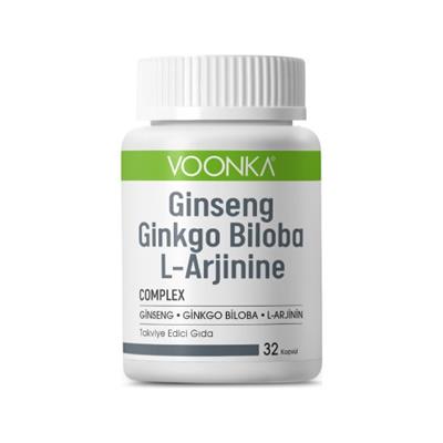 Voonka Ginseng Ginkgo Biloba L-Arginine 32 Kapsül