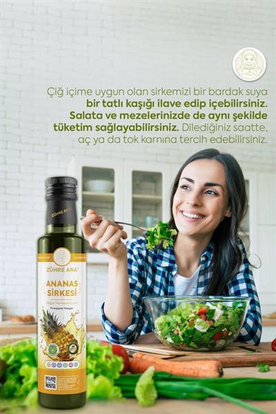 Zühre Ana Ananas Sirkesi Doğal Fermantasyon 500 Ml