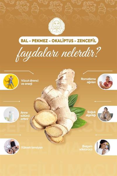 Zühre Ana Bal Pekmez Okaliptus Katkılı Zencefilli Macun 240 Gr