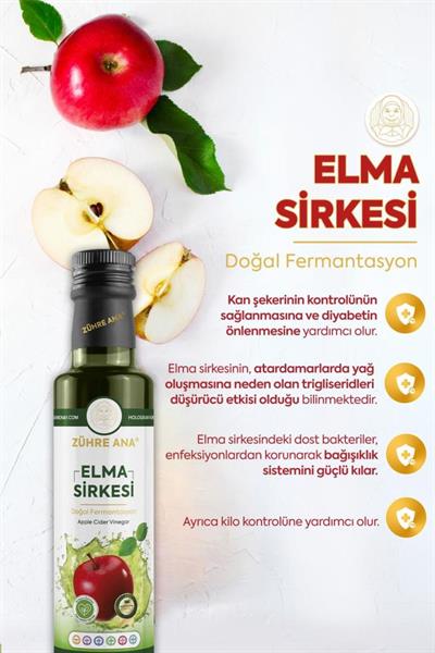 Zühre Ana Elma Sirkesi Doğal Fermantasyon 500 Ml