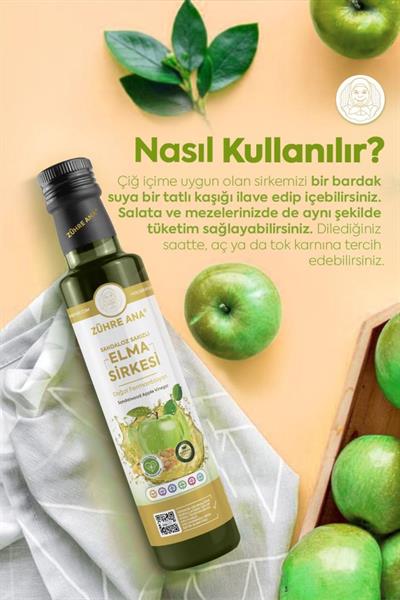 Zühre Ana Sandaloz Sakızlı Elma Sirkesi Doğal Fermantasyon 500 Ml