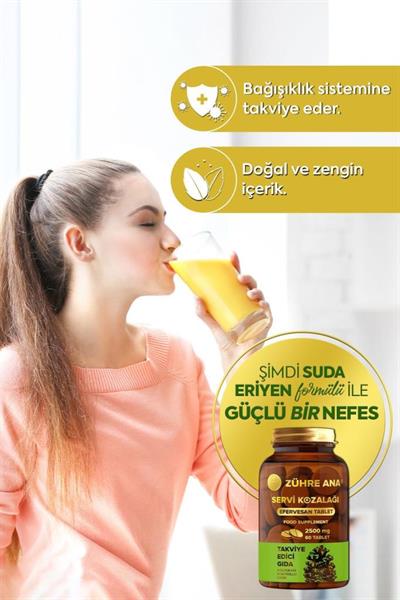 Zühre Ana Servi Kozalağı Efervesan Tablet 2500 Mg 60 Tablet