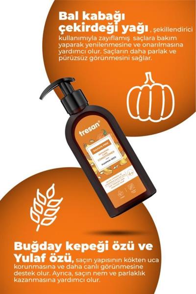 Tresan Bal Kabağı Çekirdeği Onarıcı Sülfatsız Saç Bakım Kremi 300 ml
