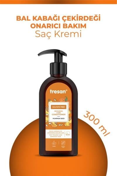 Tresan Bal Kabağı Çekirdeği Onarıcı Sülfatsız Saç Bakım Kremi 300 ml