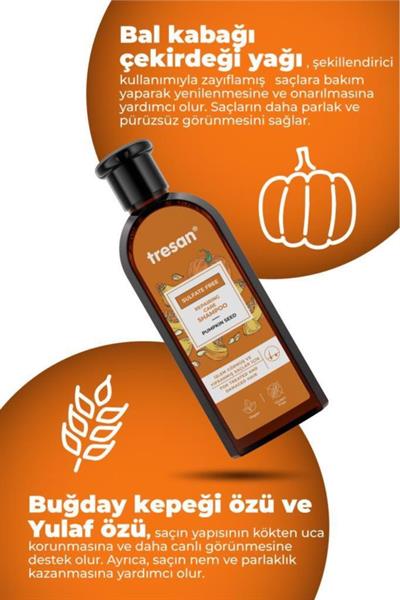 Tresan Bal Kabağı Onarıcı Sülfatsız Şampuanı 300 ml