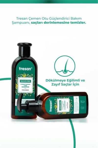 Tresan Çemen Otu Güçlendirici Sülfatsız Şampuanı 300 ml