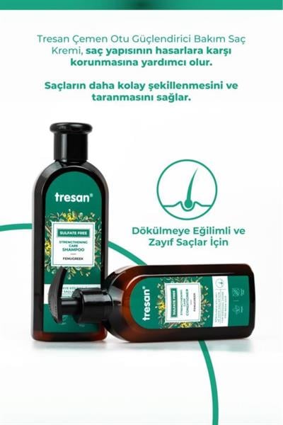 Tresan Çemen Otu Güçlendirici Sülfatsız Bakım Saç Kremi 300 ml