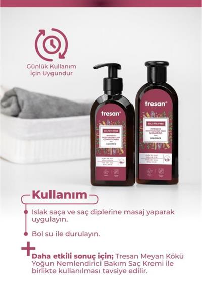 Tresan Meyan Kökü Yoğun Nemlendirici Sülfatsız Şampuanı 300 ml