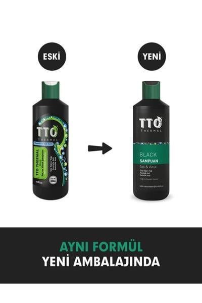 Tto Black Saç Ve Vücut Şampuanı 500 Ml