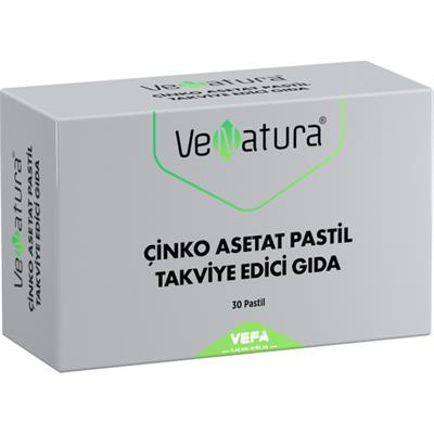 Venatura Çinko Asetat Pastil Takviye Edici Gida 30 Pastil