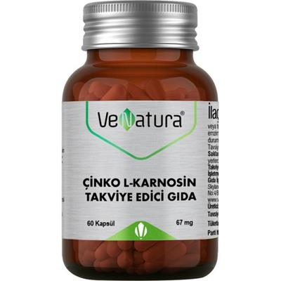 Venatura Çinko L-Karnosin Takviye Edici Gida 67 Mg 60 Kapsül