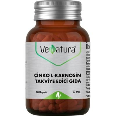Venatura Çinko L-Karnosin Takviye Edici Gida 67 Mg 60 Kapsül