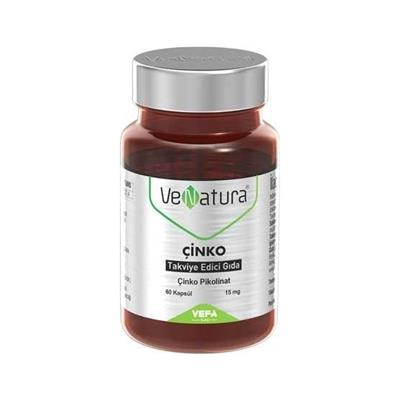 Venatura Çinko Takviye Edici Gida Çinko Pikolinat 15 Mg 60 Kapsül
