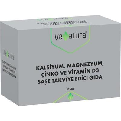 Venatura Kalsiyum, Magnezyum, Çinko ve Vitamin D3 Sase Takviye Edici Gida 30 Sase
