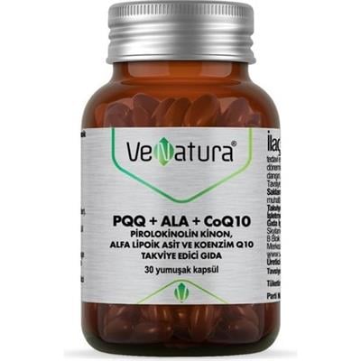 Venatura PQQ + ALA + CoQ10 Pirolokinolin Kinon, Alfa Lipoik Asit ve Koenzim Q10 Takviye Edici Gida 3