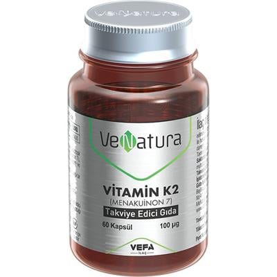 Venatura Vitamin K2 (Menakuinon 7) Takviye Edici Gida 60 Kapsül