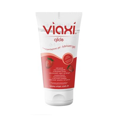 Viaxi Glide Çilek Aromalı Su Bazlı Kayganlaştırıcı Jel 100 Ml