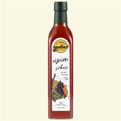 Yedier Üzüm Sirkesi 500 Ml Katkısız Doğal Fermente