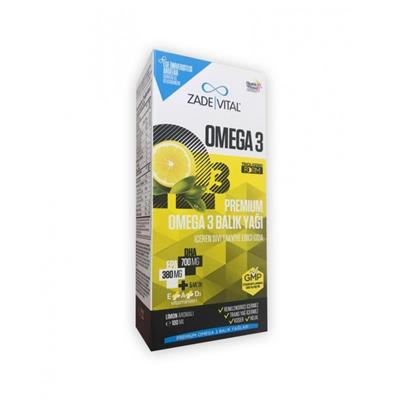 Zade Vital Omega 3 Premium Balık Yağı Limon Aromalı 100 Ml