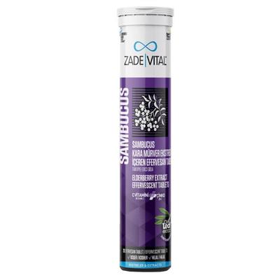 Zade Vital Sambucus Nigra Kara Mürver Ekstresi İçeren 20 Efervesan Tablet