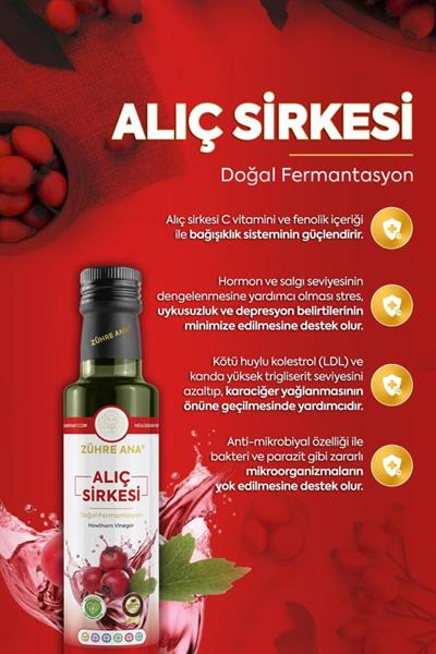 Zühre Ana Alıç Sirkesi Doğal Fermantasyon 500 Ml