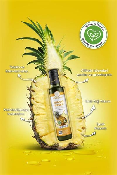 Zühre Ana Ananas Sirkesi Doğal Fermantasyon 500 Ml