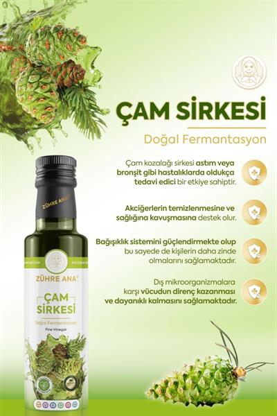 Zühre Ana Çam Sirkesi Doğal Fermantasyon 500 Ml