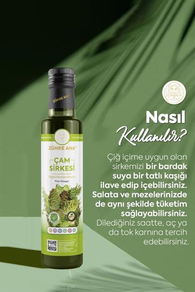 Zühre Ana Çam Sirkesi Doğal Fermantasyon 500 Ml