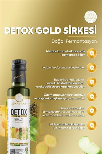 Zühre Ana Detox Gold Sirkesi Doğal Fermantasyon 250 Ml