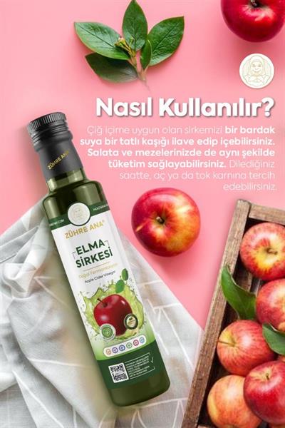 Zühre Ana Elma Sirkesi Doğal Fermantasyon 500 Ml