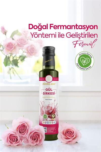 Zühre Ana Gül Sirkesi Doğal Fermantasyon 500 Ml