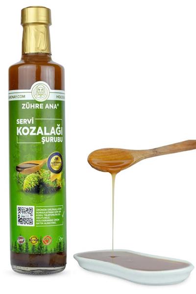 Zühre Ana Kozalak Şurubu Servi Kozalağı ve Kara Mürver Içeren Şurup 650 Ml