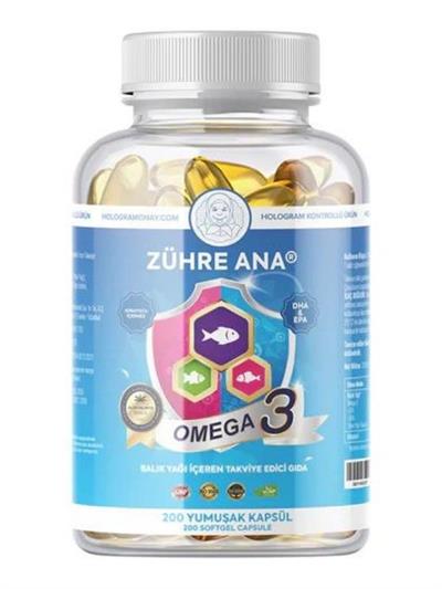Zühre Ana Omega 3 Dha Epa 200 Softgel Helal Sertifikalı