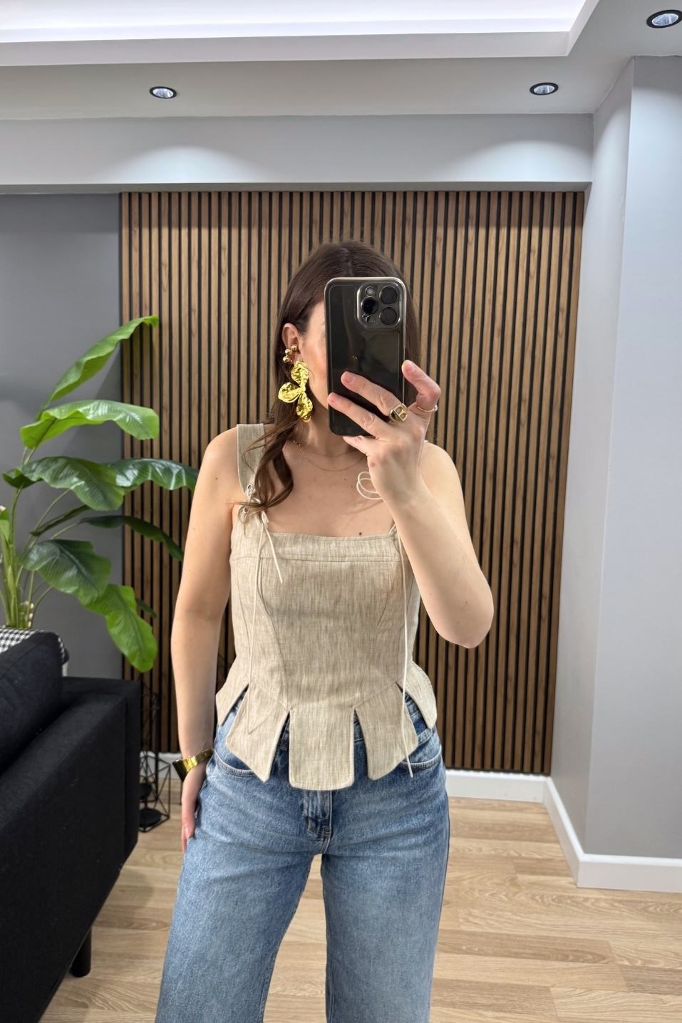 BluzVelra Premium Corse Bluz Bej