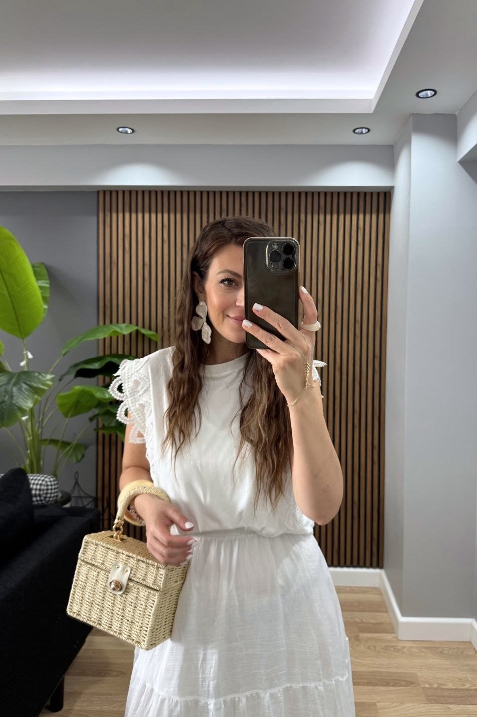 Lunette Gold Kilitli Kutu Çanta Taş