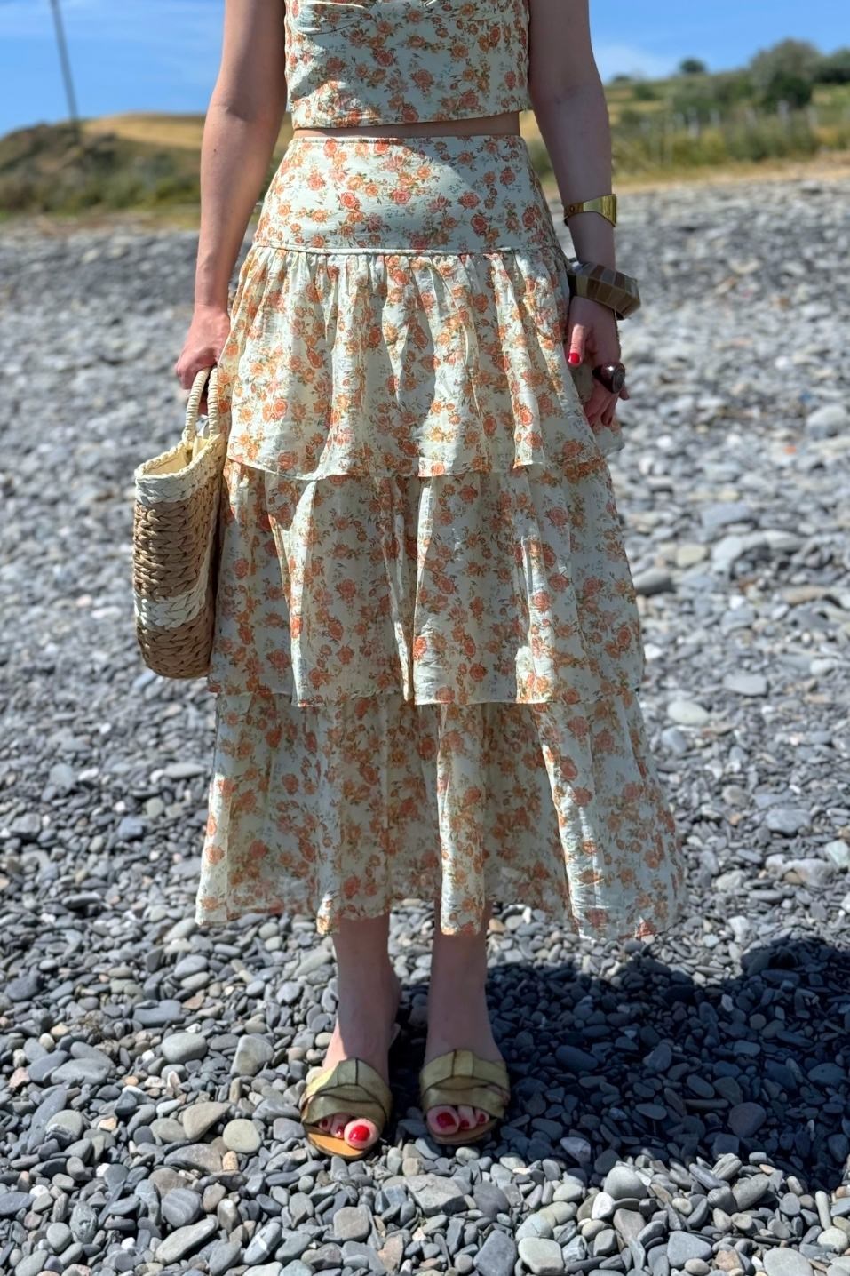 Rosalie Floral Kat Kat Midi Etek Multi Color