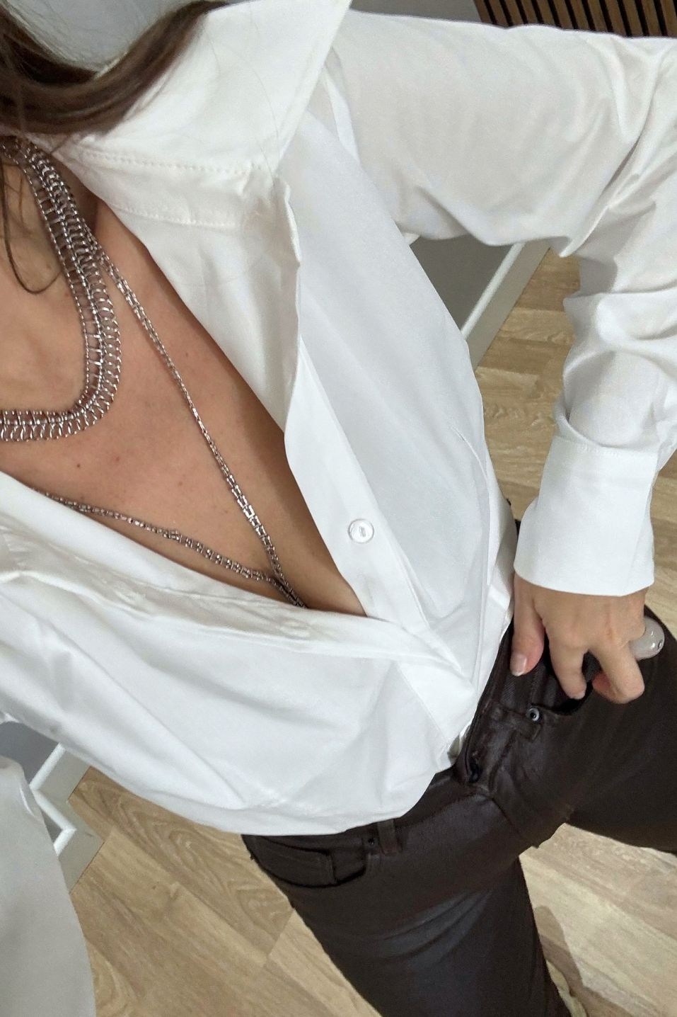 Slim Fit Gömlek Ekru