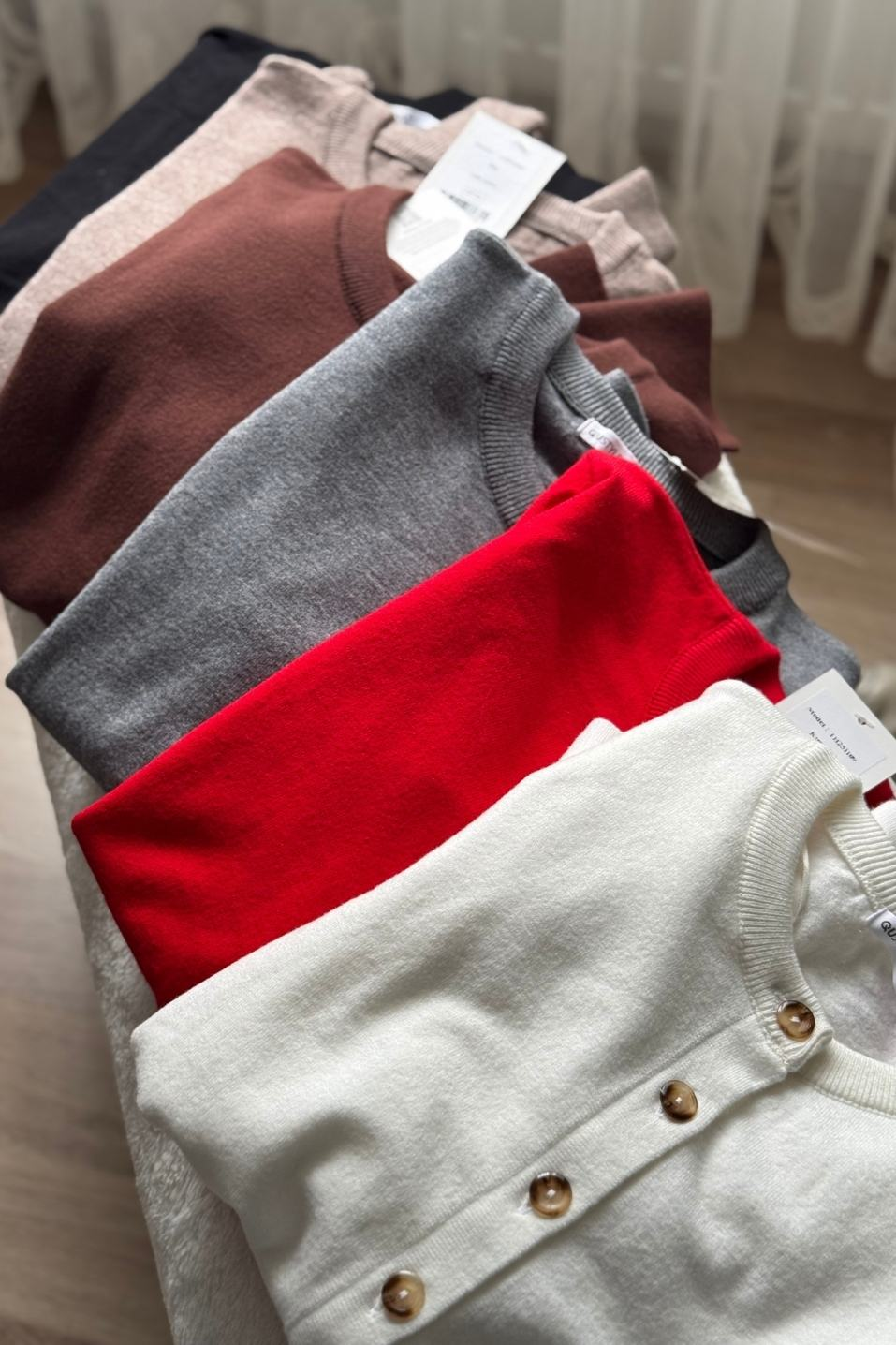 Düğmeli Premium Hırka Gri