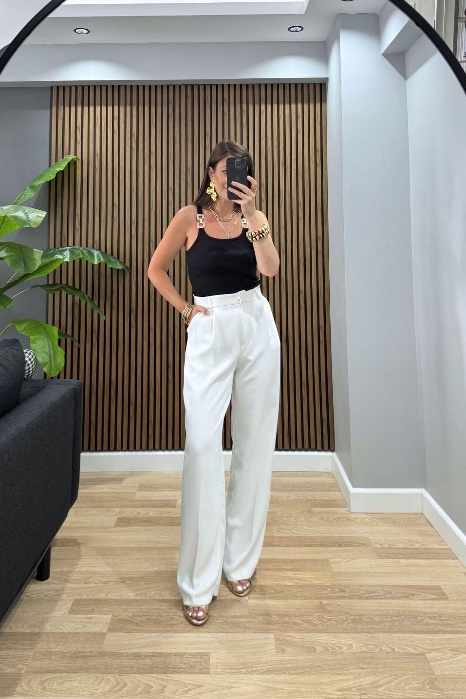 Fitilli Aksesuarlı Atlet Bluz Siyah