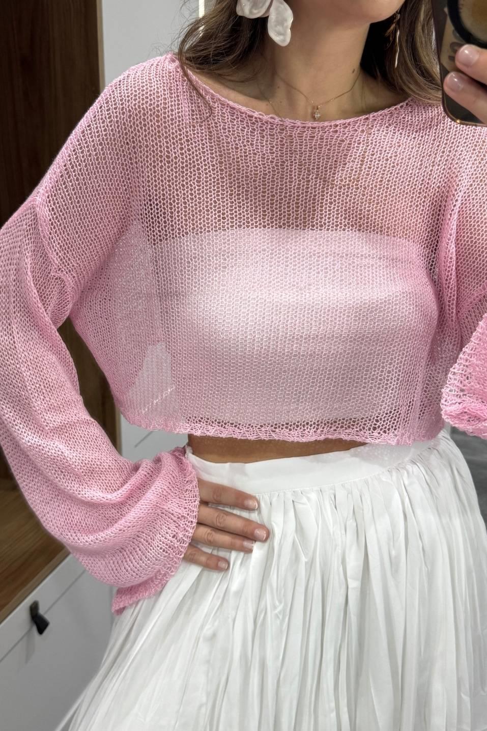 Summer Breeze İnce Triko Pembe