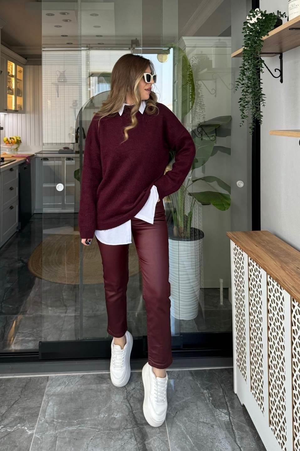 Marka Model Mumlu Kaplama Jean Bordo