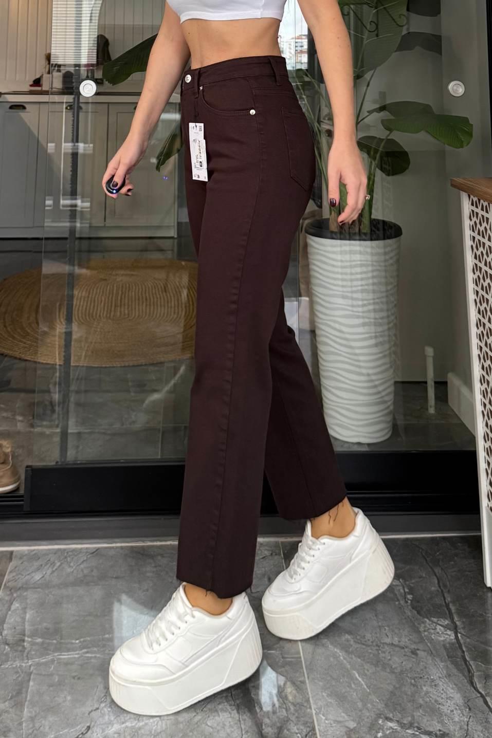 Zr Model Boyfit Jean Acı Kahve